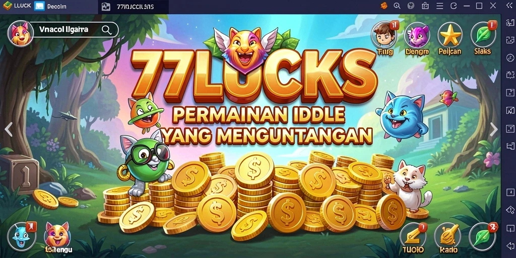 Tangkapan layar gameplay Idle 77LUCKS yang menarik.
