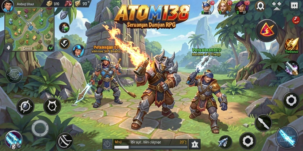 Tangkapan layar ATOM138 menunjukkan aksi seru dalam petualangan RPG.