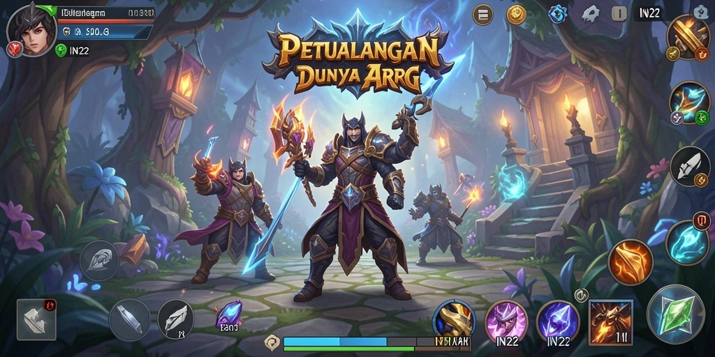 Tampilan gameplay mendebarkan dari IN22 dengan pertarungan epik.