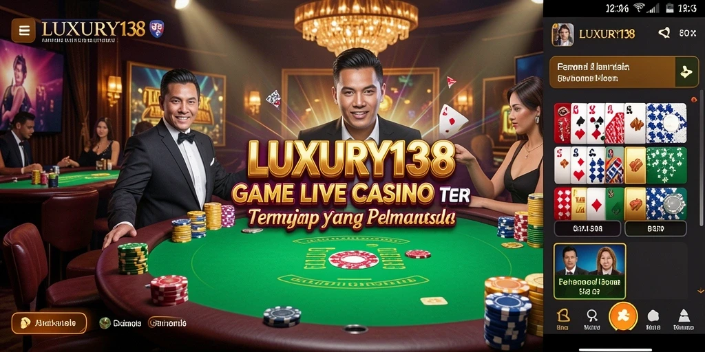 Tampilan permainan Live Casino yang menarik dan interaktif di LUXURY138.