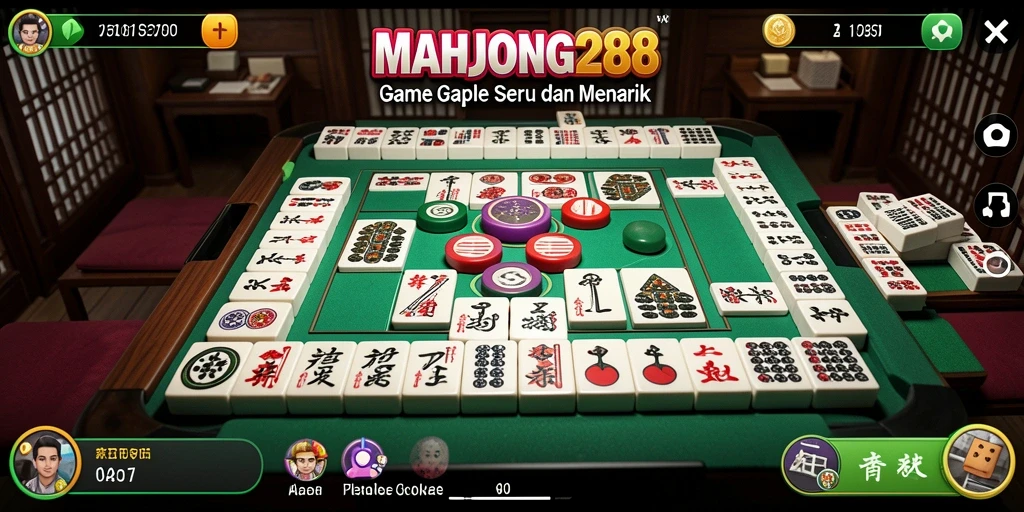 Tampilan menarik dari gameplay Gaple di MAHJONG288.