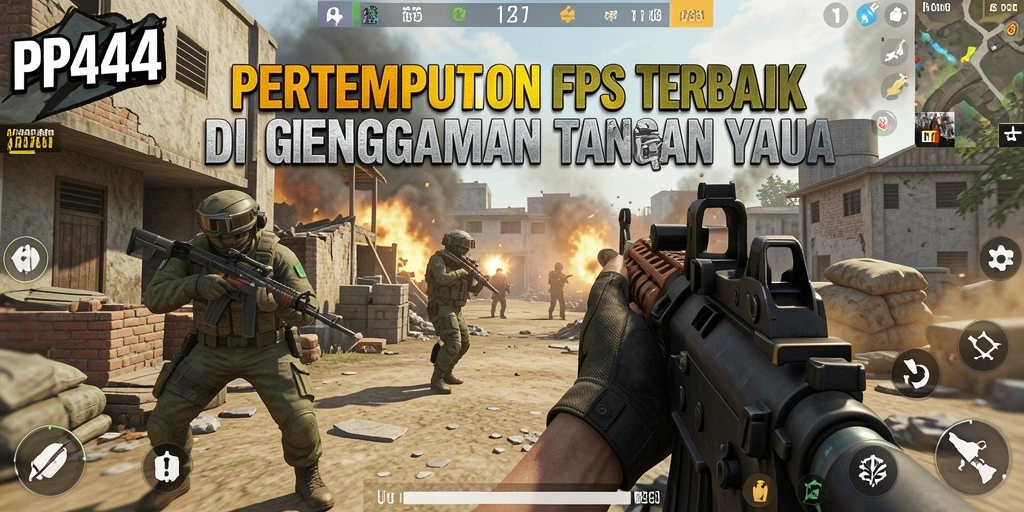 Screenshot menampilkan aksi pertempuran seru dalam PP444 dengan grafis yang memukau.